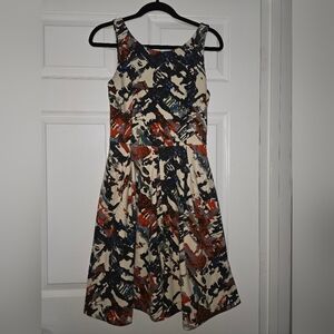Moving Sale! { Maeve By Anthropologie Fit & Flare Pleated Abstract Dress Size S